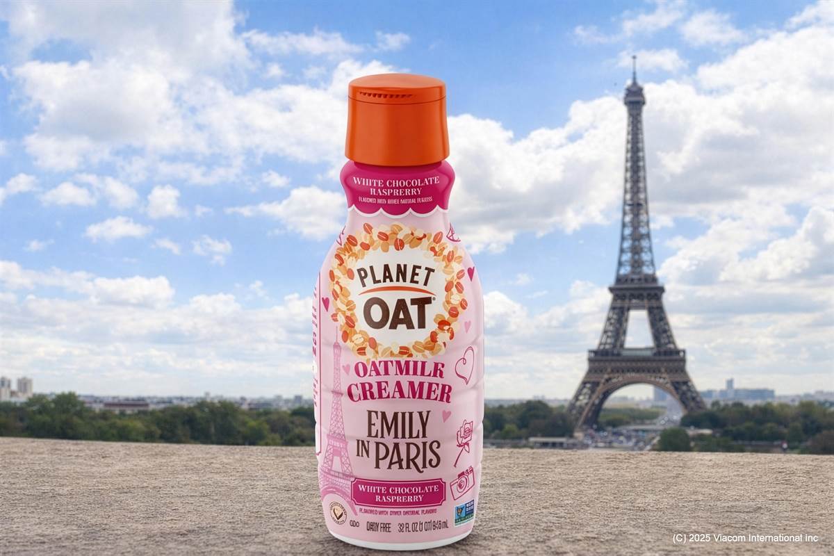 Planet Oat Unveils a Tres Chic Emily in Paris Limited Edition Oatmilk Creamer