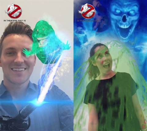 Sony Pictures Ghostbusters Offers First-Ever Front and Rear-Facing Lens on Snapchat