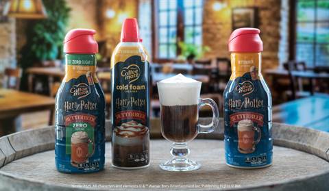 Coffee mate Brings Butterbeer Magic to Stores with New Harry Potter Creamers and Cold Foam