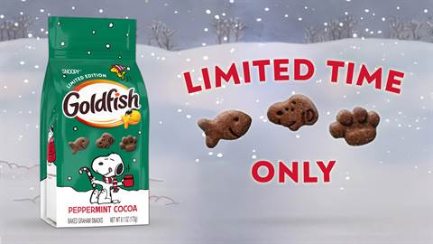 Goldfish Snoopy Peppermint Cocoa Grahams Add Holiday Cheer