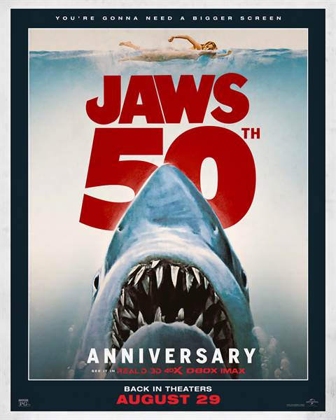 Jaws 50th Anniversary Returns in 4K and IMAX on August 29th