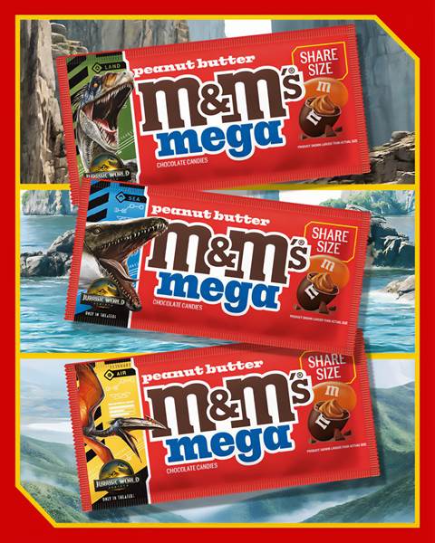 M&M’S Makes a Big Statement with its Jurassic World M&M’s Mega Peanut Butter Packs