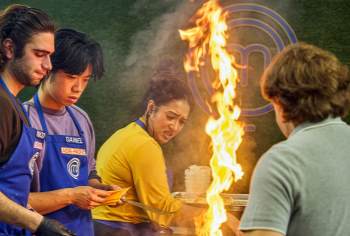 News: MasterChef Global Gauntlet’s First Team Challenge Goes Up in Flames