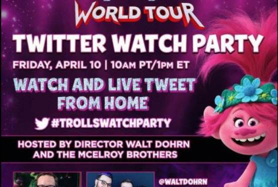 Trolls World Tour Twitter Watch Party Announced for April 10