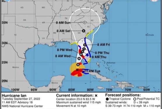 Filming Halted in Tampa as Hurricane Ian Approaches