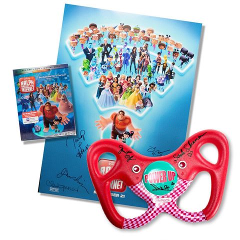 Bid on a Signed Sugar Rush Steering Wheel Replica from Ralph Breaks the Internet