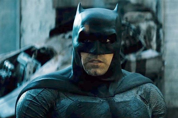 Ben Affleck Hanging Up Batman Cowl