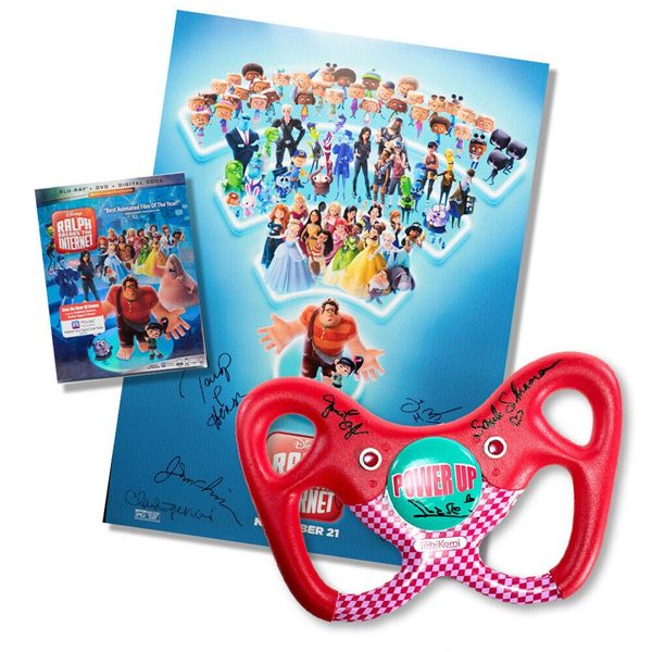 Bid on a Signed Sugar Rush Steering Wheel Replica from Ralph Breaks the Internet