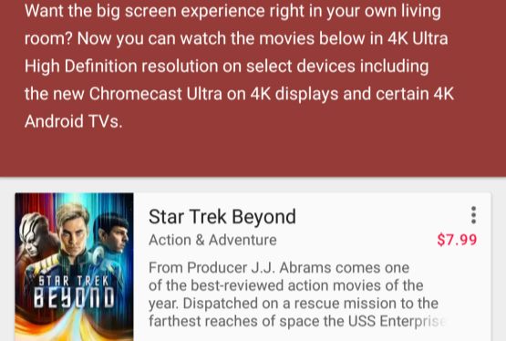 Google Play Makes Way for 4K