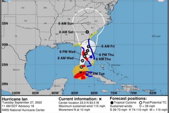 Filming Halted in Tampa as Hurricane Ian Approaches