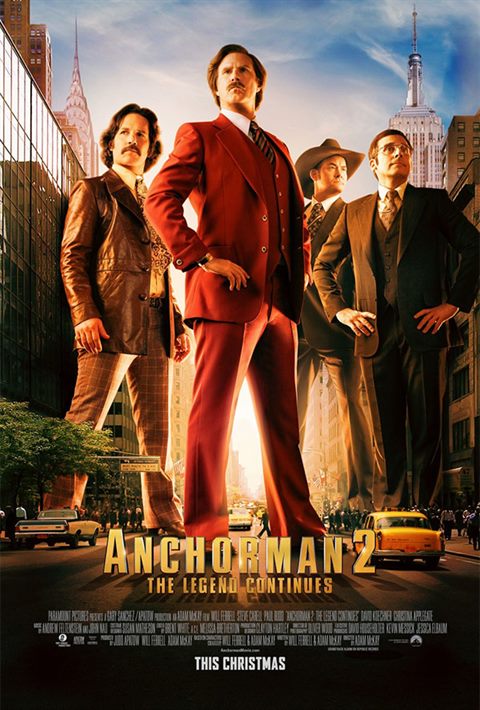Anchorman 2: The Legend Continues movie poster