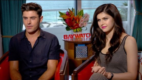 Interview: BAYWATCH EXCLUSIVE: Zac Efron and Alexandra Daddario  on FlickDirect