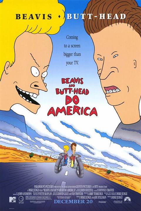 Beavis and Butt-Head Do America movie poster