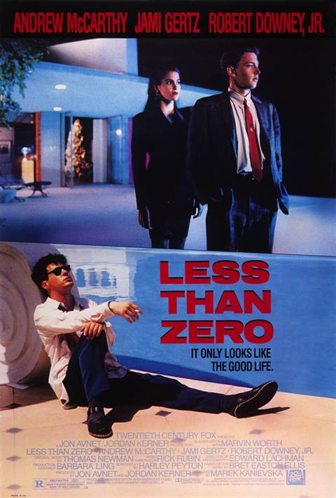 Less Than Zero movie poster