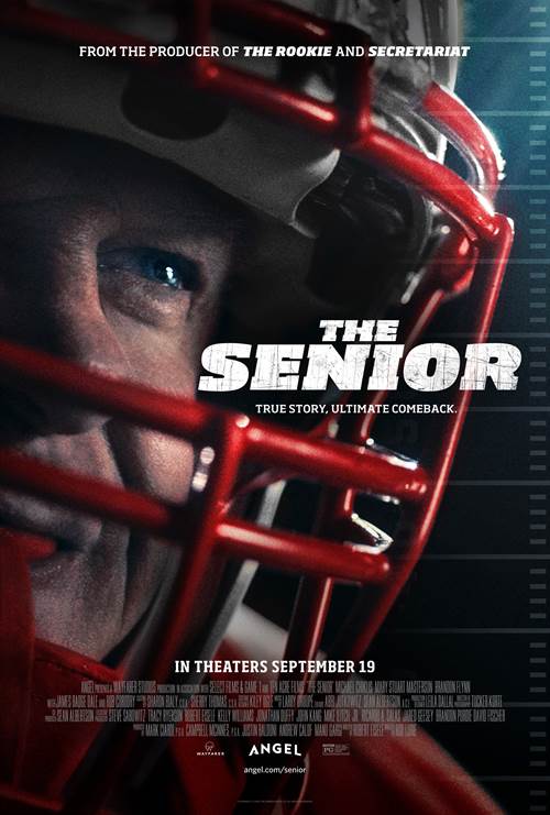 The Senior Courtesy of Angel Studios. All Rights Reserved. The Senior movie poster