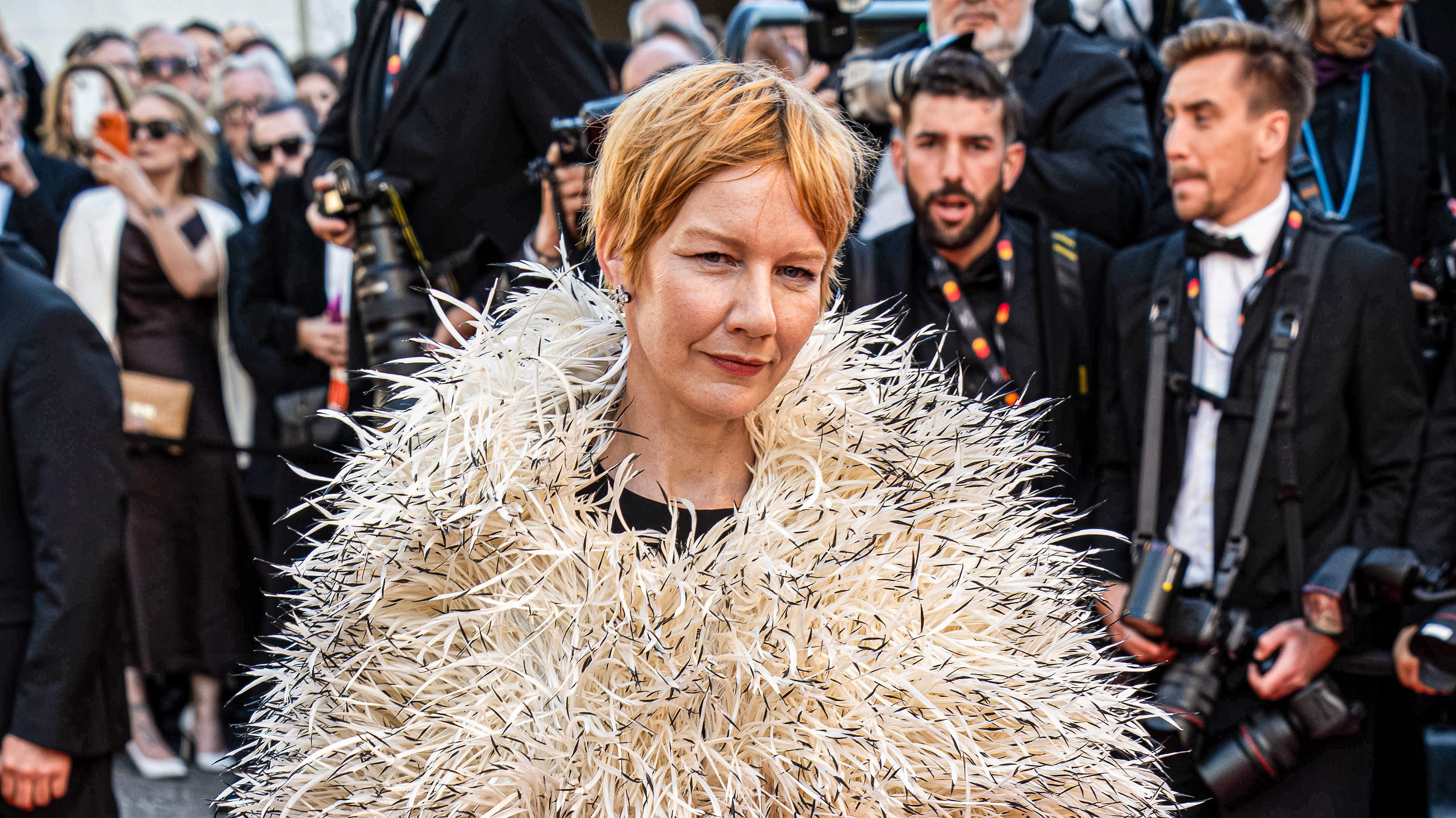 Sandra Hüller attends the Fatherland premiere during the 2026 Cannes Film Festival.
