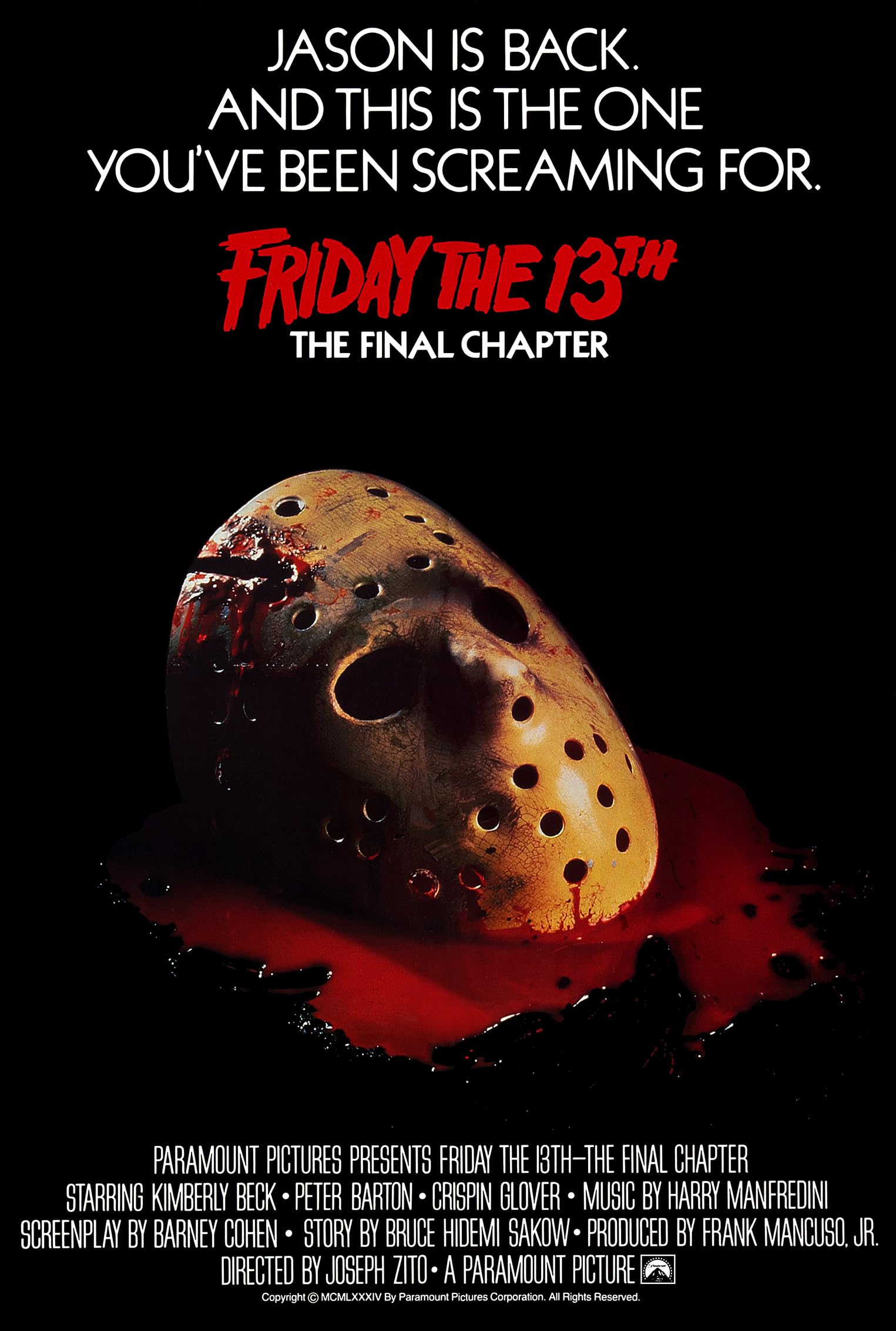 Friday the 13th: The Final Chapter movie poster