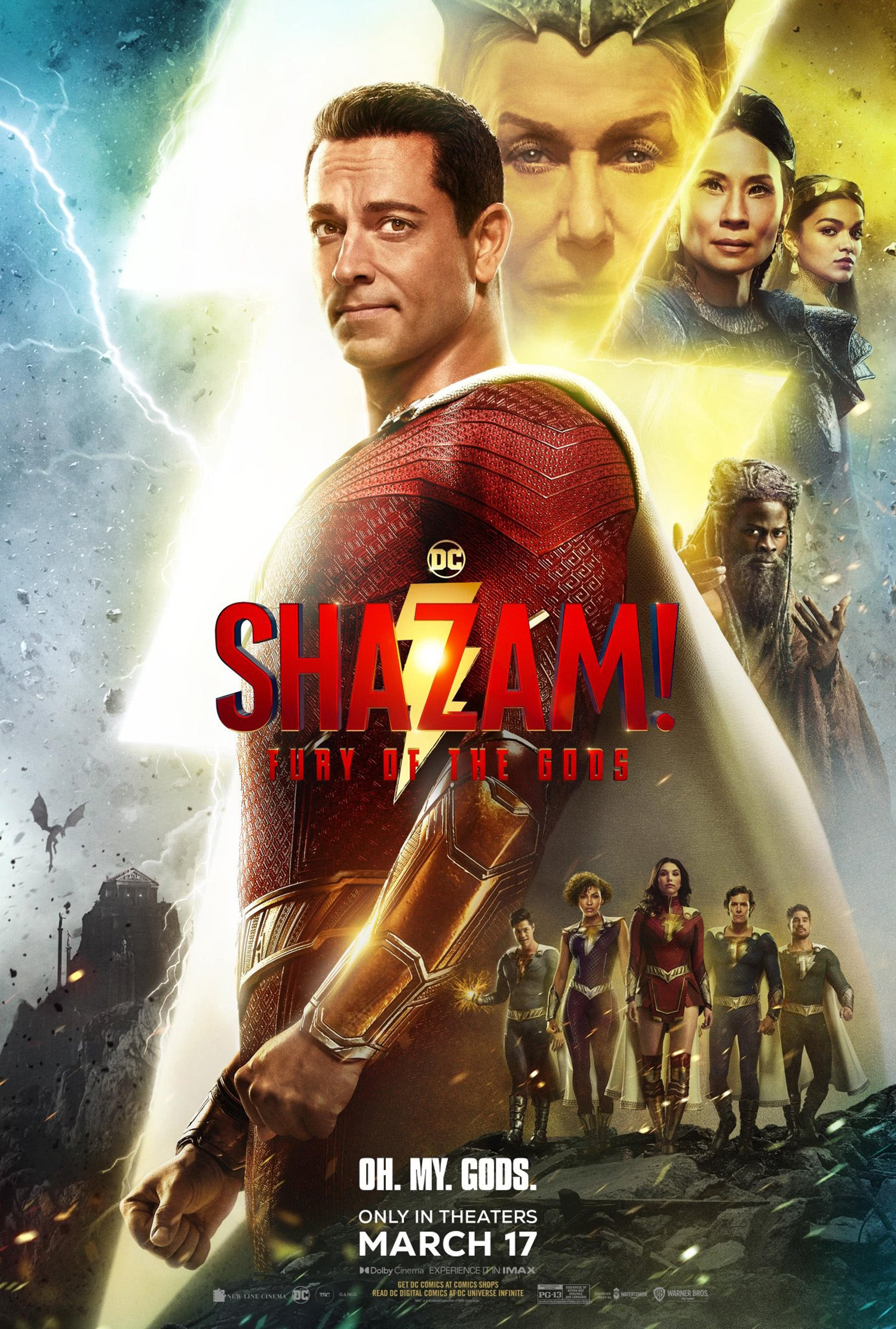  Shazam! Fury Of The Gods (Blu-ray + DVD + Digital) : Henry  Gayden, Chris Morgan, David F. Sandberg, Walter Hamada, Peter Safran, Adam  Schlagman, Richard Brener, Dave Neustadter, Victoria Palmeri, Marcus